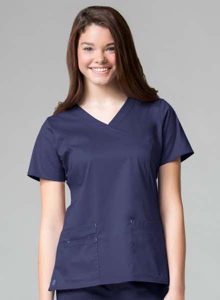 Download Women's Mock Wrap Scrub Top | Blossom 1102