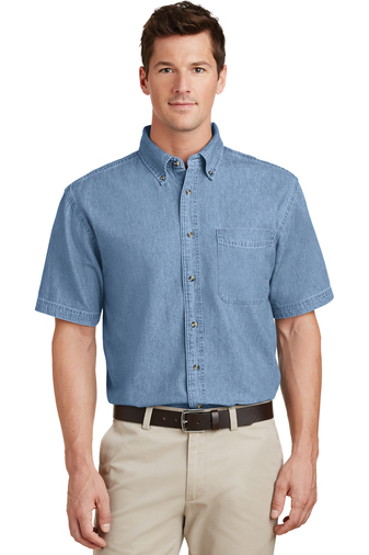 port authority denim shirt
